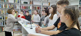 Ученики 5В посетили библиотеку им. Н.К. Крупской.